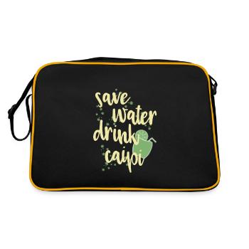 cadeau de boire de l'eau salubre caipi caipirinha - Sac Retro - noir/or - Dos