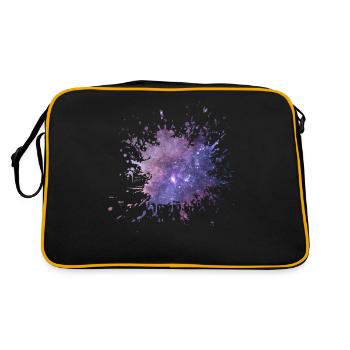 Couleur de l'espace, goutte de couleur dans l'univers, cadeau - Sac Retro - noir/or - Dos
