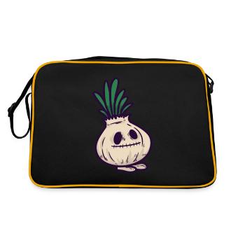 Vodoo-Puppe Zwiebel Vodoo Doll Onion - Retro Tasche - Schwarz/Gold - Hinten
