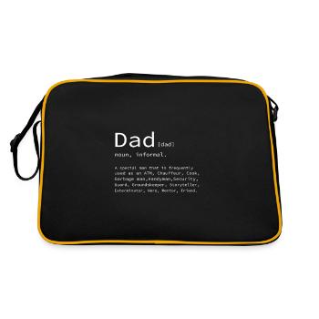 Fête des pères Papa Papa Papa Papa Papa Papa - Sac Retro - noir/or - Dos