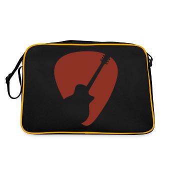 Gitarre - Retro Tasche - Schwarz/Gold - Hinten