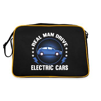 Voiture électrique I E-mobilité I Conducteur électrique I EV - Sac Retro - noir/or - Dos