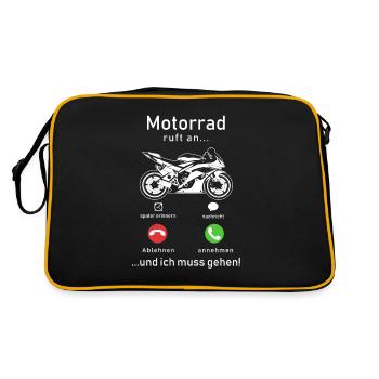 Motorcycle calls - Retro Bag - black/gold - Back