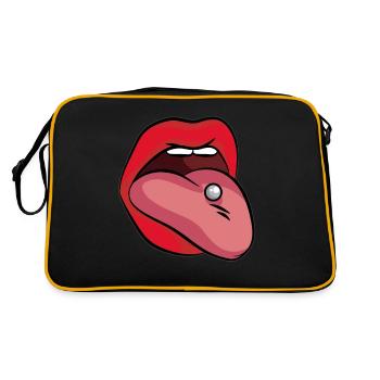 Tongue piercing - Retro Bag - black/gold - Back