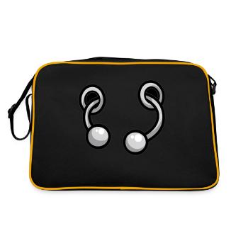 Nose Ring Septum Circular - Retro Bag - black/gold - Back