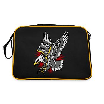 BALD EAGLE TATTOO - Retro Tasche - Schwarz/Gold - Hinten