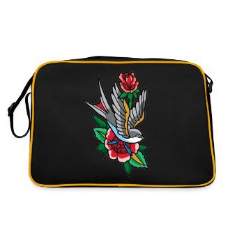 Swallow Tattoo - Retro Bag - black/gold - Back