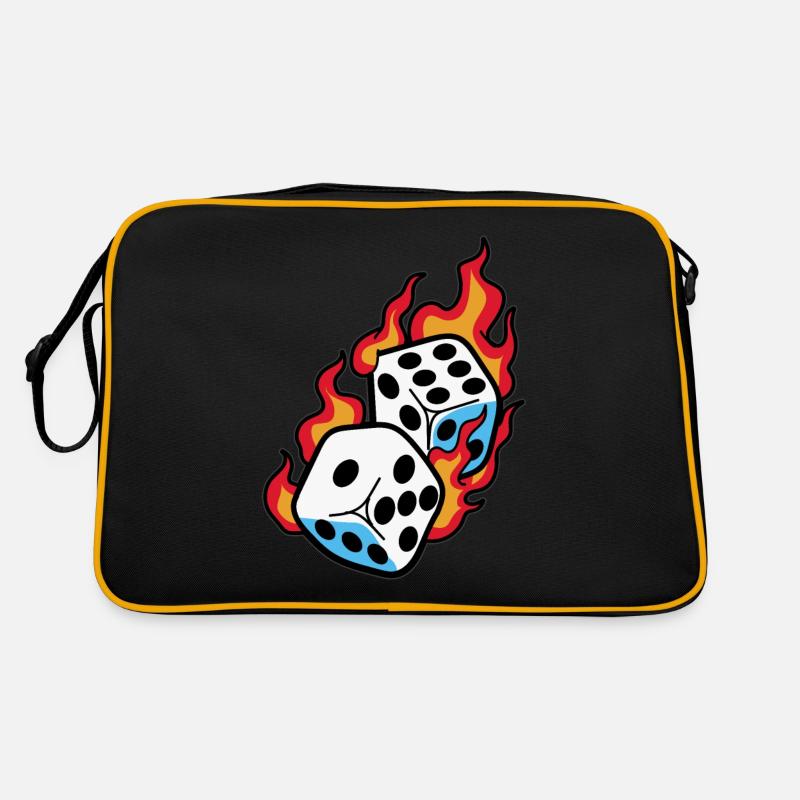 burning dice dice player Retro Bag