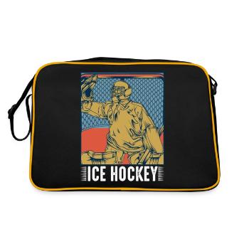 Cadeau de gardien de hockey cool de style rétro vintage - Sac Retro - noir/or - Dos