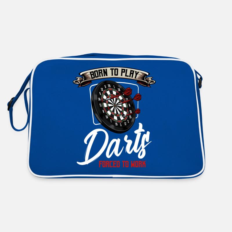Born To Play Darts Forced To Work Cool Gift Retro Bag