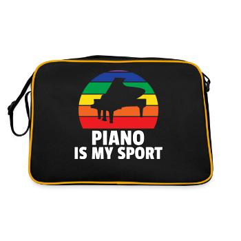 Piano Piano Pianiste Musicien Music Wings player - Sac Retro - noir/or - Dos