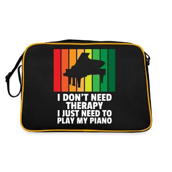 Piano Piano Pianiste Musicien Music Wings player - Sac Retro - noir/or - Dos