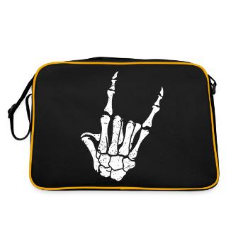 Conception Rock On Horns Skeleton, Rock On, Heavy - Sac Retro - noir/or - Dos