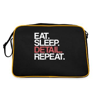 Eat Sleep Detail Repeat | Car Detailing, Detailer - Retro Bag - black/gold - Back