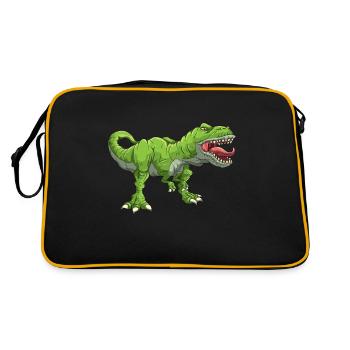 Tyrannosaurus T Rex dinosaur Dino - Retro Bag - black/gold - Back