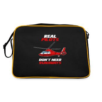 Pilot aviator aircraft aviation aviation dj gift - Retro Bag - black/gold - Back