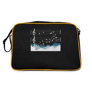 Musique Orchestre Oiseaux Chef Choeur Cadeau Gratuit - Sac Retro - noir/or - Dos