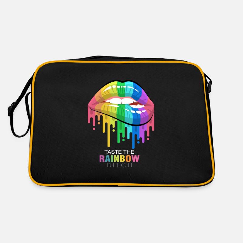 Schmecken Sie den Regenbogen Retro Tasche