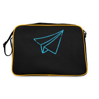 Flieger - Retro Tasche - Schwarz/Gold - Hinten