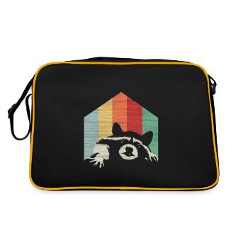 racoon - Retro Bag - black/gold - Back