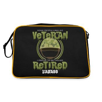 Soldat retraité Funny Sayings Veteran Gift - Sac Retro - noir/or - Dos