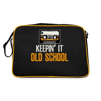 Alte Schule - Retro Tasche - Schwarz/Gold - Hinten