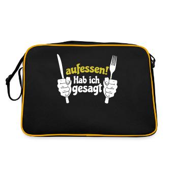 Cook Shirt Eat Up ! I said - Retro Bag - black/gold - Back