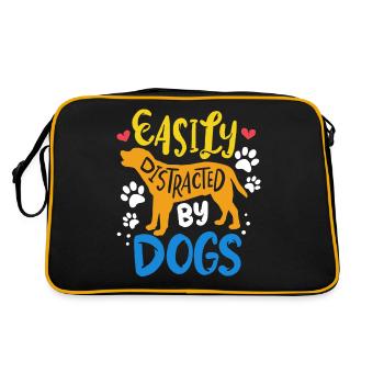 dog - Retro Tasche - Schwarz/Gold - Hinten