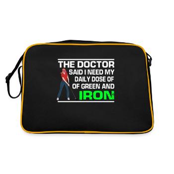Funny Golf Club Hole in One Golfer Gift - Retro Bag - black/gold - Back