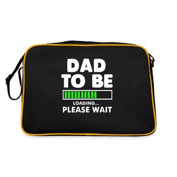 Annonce d'une grossesse Papa sera le cadeau - Sac Retro - noir/or - Dos