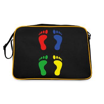 Empreinte du pied - Sac Retro - noir/or - Dos