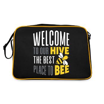 Welcome to our Hive Bee Gift - Retro Bag - black/gold - Back