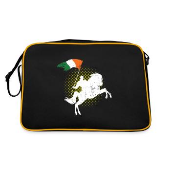 Irlande Cheval cheval drapeau - Sac Retro - noir/or - Dos