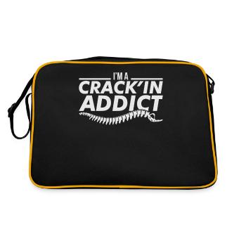 Cadeau d'épine de chiropraticien de Crack Addicts - Sac Retro - noir/or - Dos