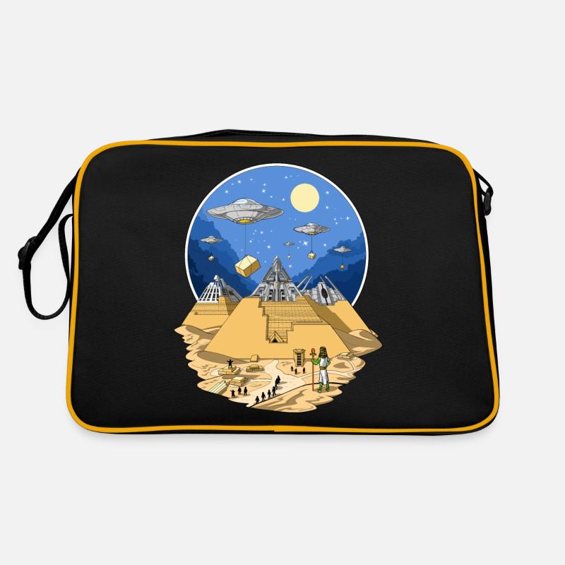 UFO Aliens Pyramides Egyptiennes Sac Retro