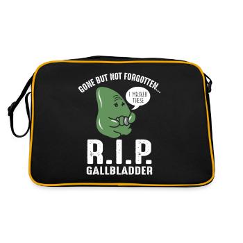 La vésicule biliaire a disparu, mais n’oublie pas. - Sac Retro - noir/or - Dos