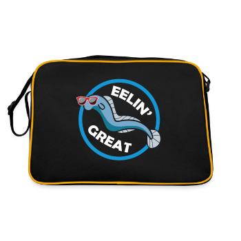 Eel Sea Animal Feeling Great Animal WordPlay - Retro Bag - black/gold - Back