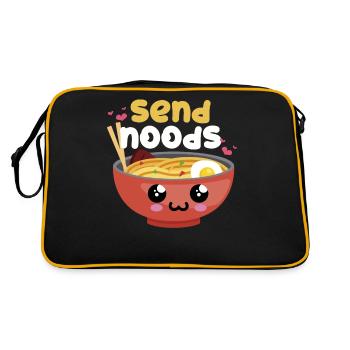Ramen Lovers Geschenkdesign Senden Sie Noods Funny Japanese - Retro Tasche - Schwarz/Gold - Hinten