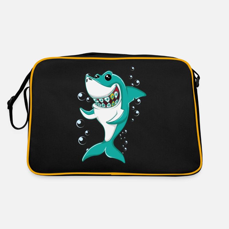 Shark with braces Retro Bag