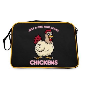 JUSTE UNE FILLE WHO LOVES CHICKENS - Sac Retro - noir/or - Dos
