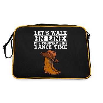 Line Dancing Gift I Country Line Dance - Retro Bag - black/gold - Back