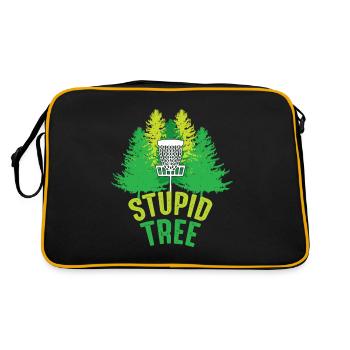 Disc Golf Frisbee Hobby Dummer Baum - Retro Tasche - Schwarz/Gold - Hinten
