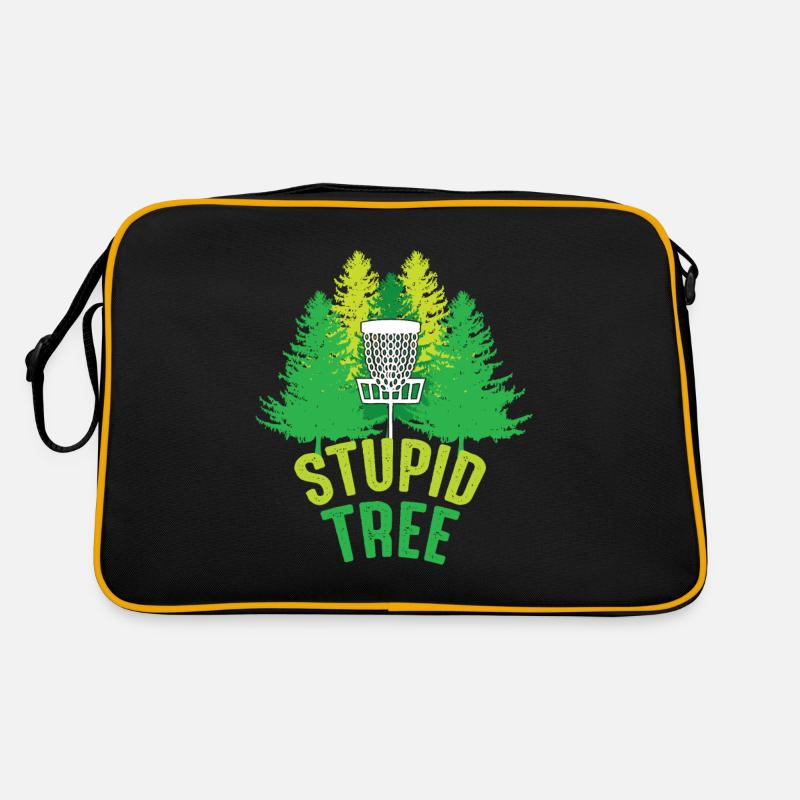 Disc Golf Frisbee Hobby Dummer Baum Retro Tasche