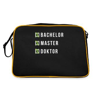 Doctor graduation Bachelor Masters doctoral gift - Retro Bag - black/gold - Back