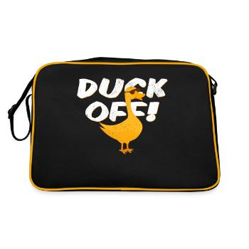 Duck Off! Cool duck pun ducks fan gift - Retro Bag - black/gold - Back