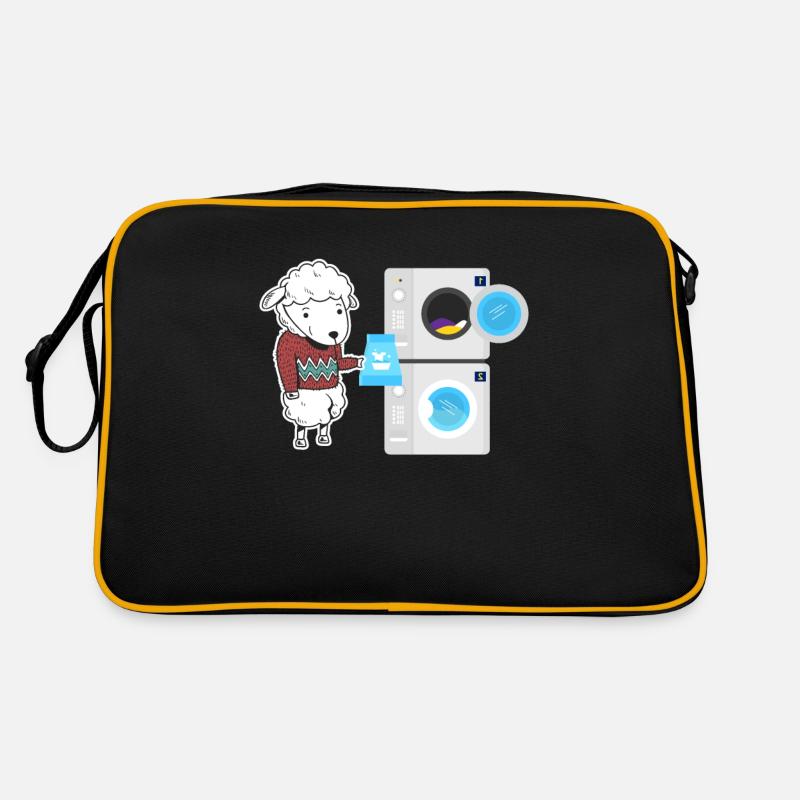 Sheep washing machine laundry wool Retro Bag