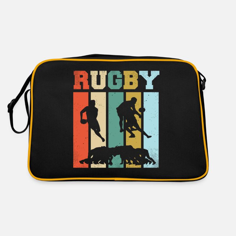 rugby - Retro Tasche - Schwarz/Gold