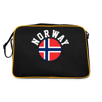Norwegen - Retro Tasche - Schwarz/Gold - Hinten