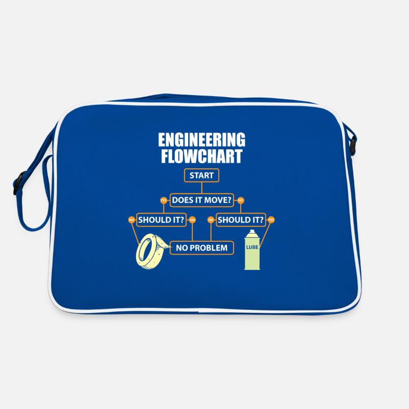 Technik Ablaufplan Lustig Ingenieur Geschenk Retro Tasche