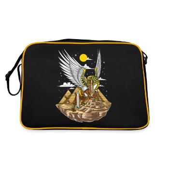 Pyramides Egyptiennes Sphinx Pharaon Dieu - Sac Retro - noir/or - Dos